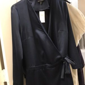 Banana Republic Navy Wrap Front Romper